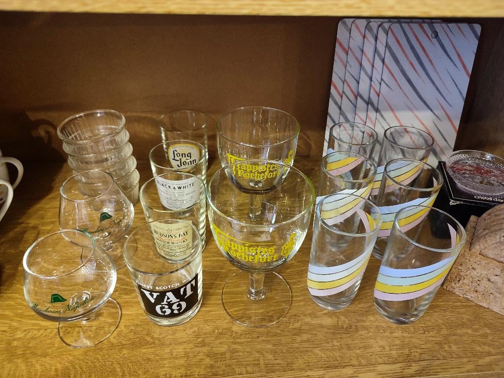 Verres - Tasses - bols, Verzamelen, Glas en Drinkglazen, Ophalen, Gebruikt, Overige typen
