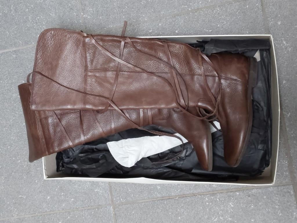 Bruine veterlaarzen maat 38 Nieuw!, Nieuw