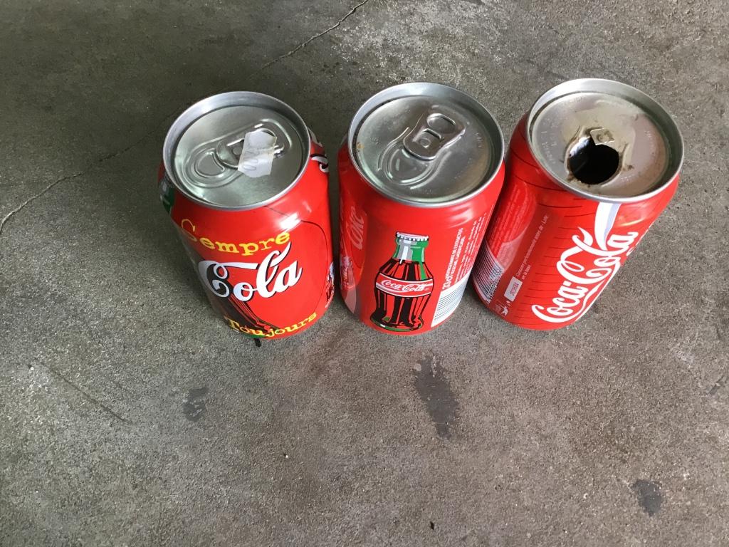 Coca-Cola 3 verschillende Portugese blikjes, Ophalen of Verzenden, Gebruikt, Verpakking