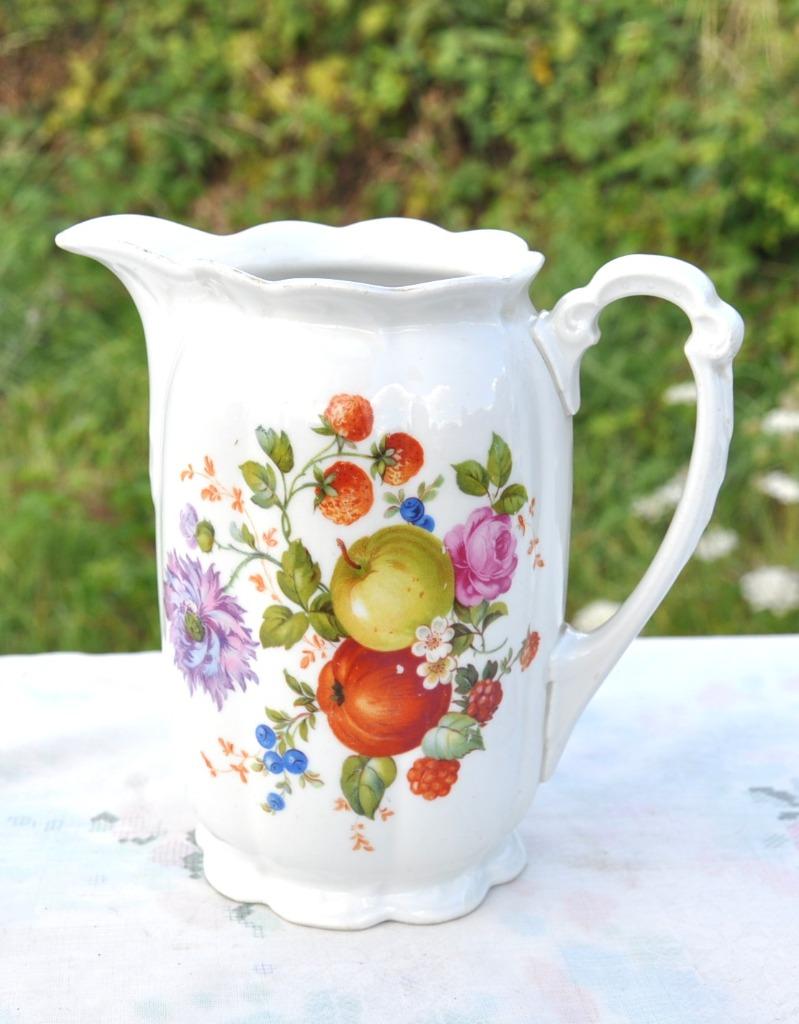 grand pot au lait decor fleur et fruit, Enlèvement ou Envoi