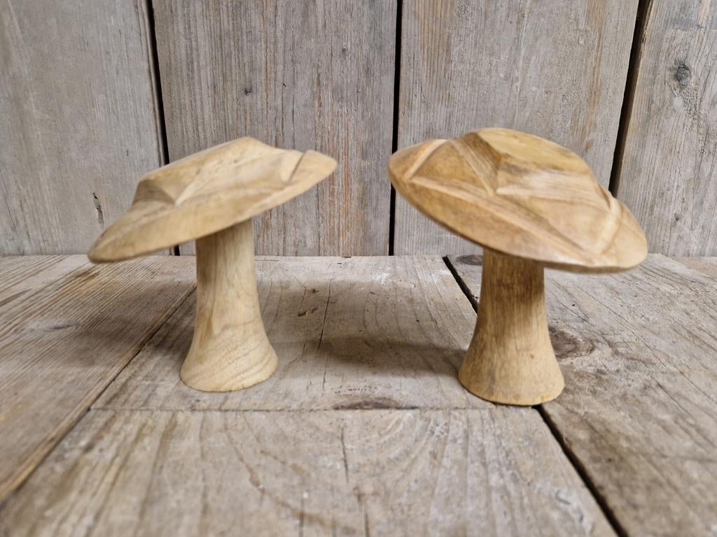 Houten paddenstoelen, Huis en Inrichting, Ophalen of Verzenden, Zo goed als nieuw