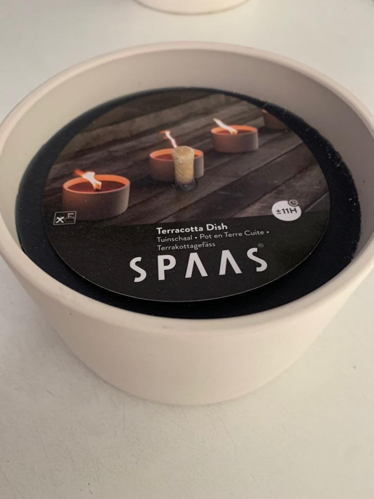 Spaas Terracotta Schaal Zwart/Wit 14x8cm -, Ophalen, Schaal