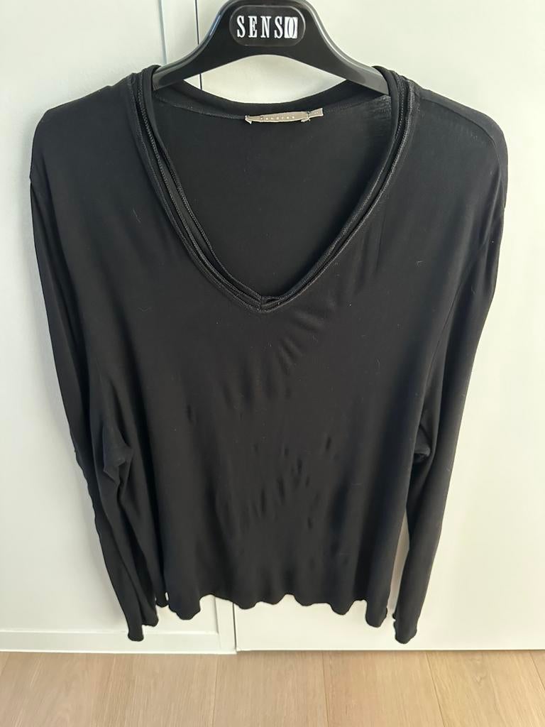Zwart t-shirt Xandres, Taille 46/48 (XL) ou plus grande, Enlèvement ou Envoi, Manches longues, Porté
