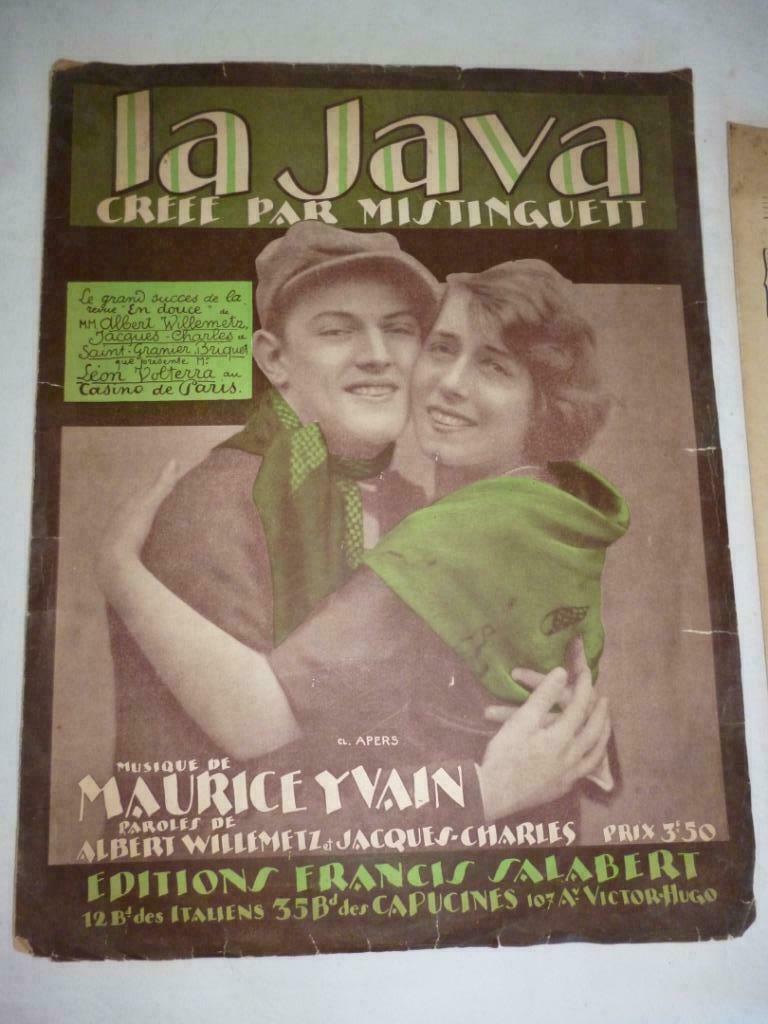 Partituur LA JAVA crée par Mistinguett musique ancienne, Ophalen of Verzenden, Gebruikt
