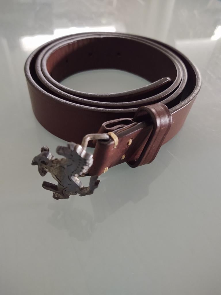 Ferrari riem., Ferrari, 95 tot 105 cm, Bruin, Echt leder