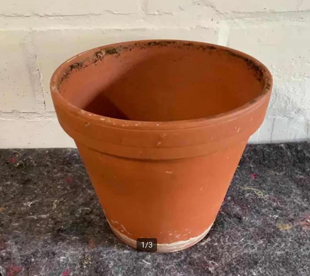 Bloempot terracotta d25xh22cm, Ophalen, Gebruikt, Terracotta