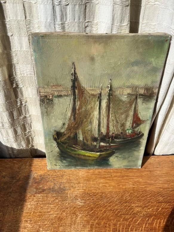Achiel Lombaert olieverf, Ophalen