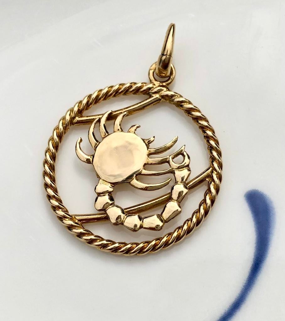 18k gouden hanger, Ophalen of Verzenden, Zo goed als nieuw, Geel, Goud