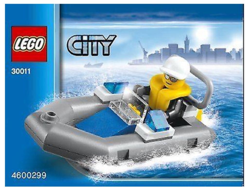 Lego City Politieboot Rubberboot  30011, Kinderen en Baby's, Ophalen of Verzenden, Gebruikt, Complete set, Lego