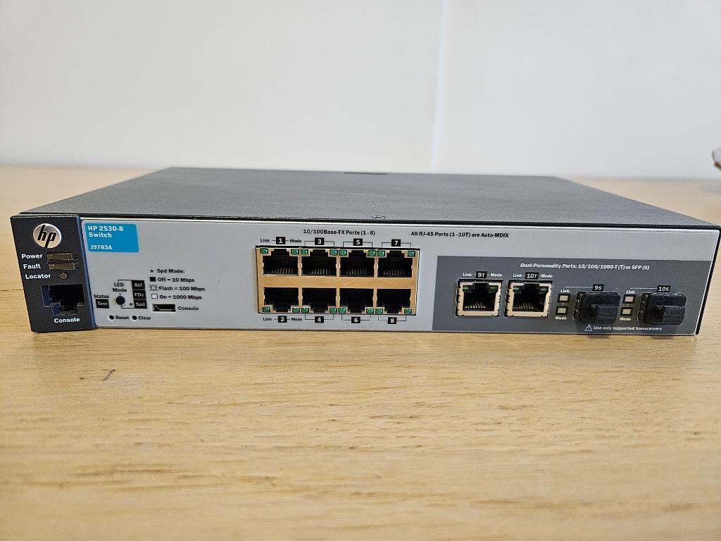 Switch HP 2530-8 (J9783A) – Fonctionnel, Enlèvement ou Envoi, Utilisé