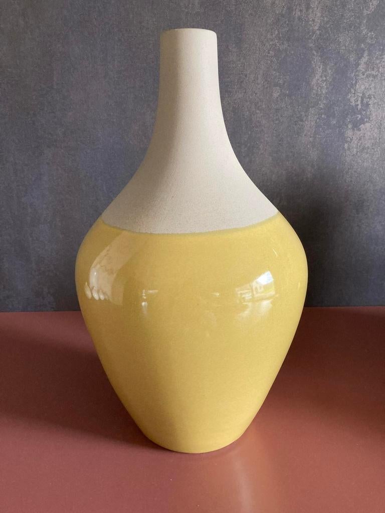 DECORATIEVE GELE VAAS, Huis en Inrichting, Woonaccessoires | Vazen, Ophalen, Zo goed als nieuw, Geel