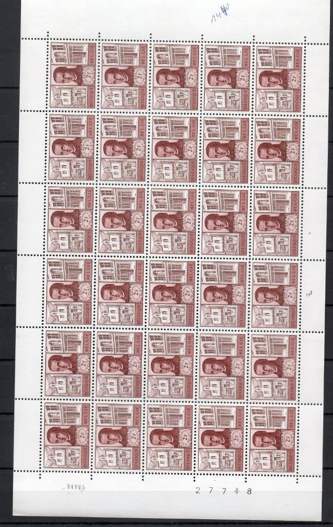 Année 1965 : 1 feuille complète 1335 **  - Père Jésuite St-J, Enlèvement ou Envoi