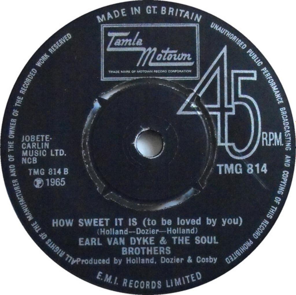 Earl Van Dyke & The Soul Brothers - How Sweet It Is -Popcorn, Single, Comme neuf, 7 pouces, R&B et Soul