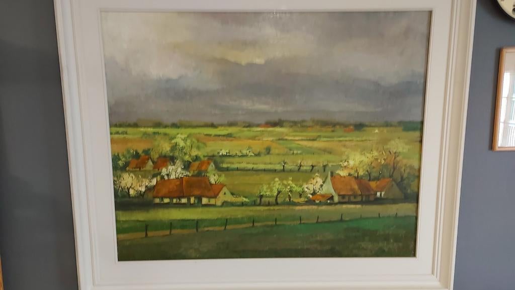 Schilderij Tuur De Rijbel. Vlaanderen langs de schelde, Antiek en Kunst, Ophalen