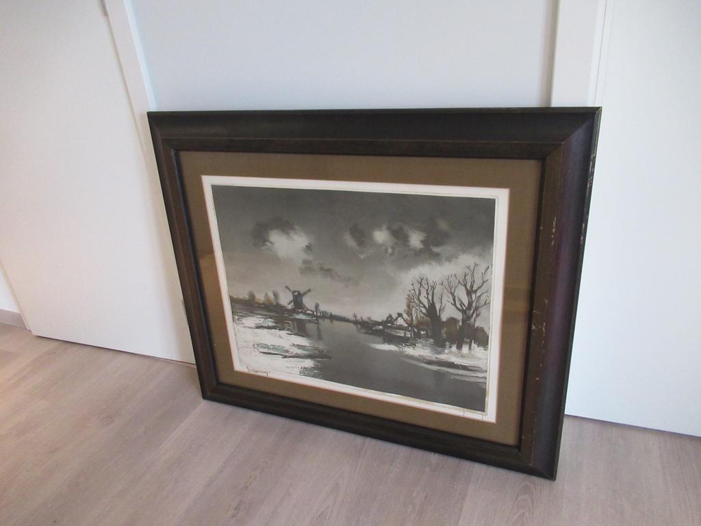 Een ets van Roger Hebbelink van Saverys 94 x 80 cm, Ophalen