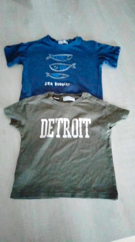 2 t-shirts Mango taille 86 cm, Garçon, Mango kids, Enlèvement ou Envoi, Comme neuf