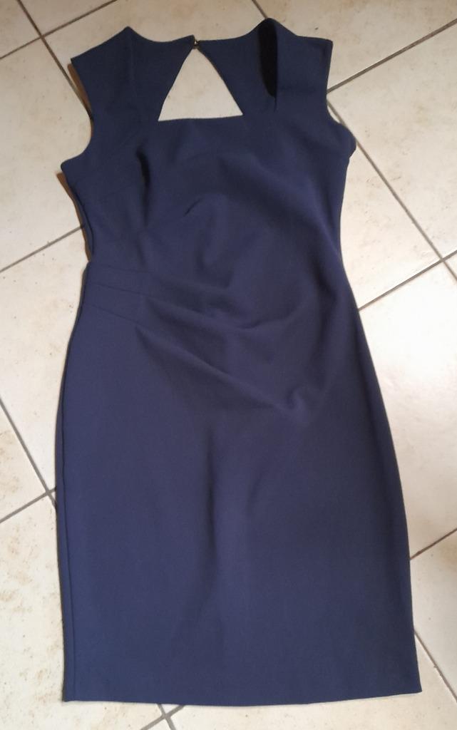 donkerblauw feestkleedje mt L, Kleding | Dames, Blauw, Maat 42/44 (L), Ophalen of Verzenden, Zo goed als nieuw