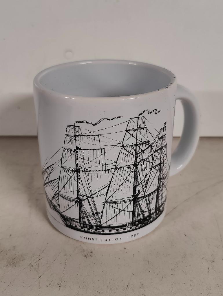 Vintage koffietas zeilschip Constitution 1792, Verzamelen, Ophalen of Verzenden, Zo goed als nieuw
