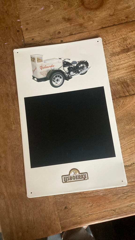 Metalen bord Ijsboerke, Ophalen of Verzenden, Zo goed als nieuw, Reclamebord