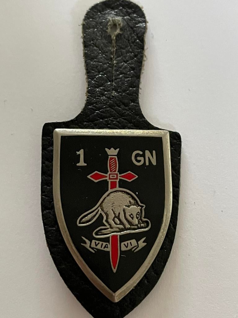 Cintre de coffre en argent 1er génie, Collections, Envoi, Armée de terre, Emblème ou Badge