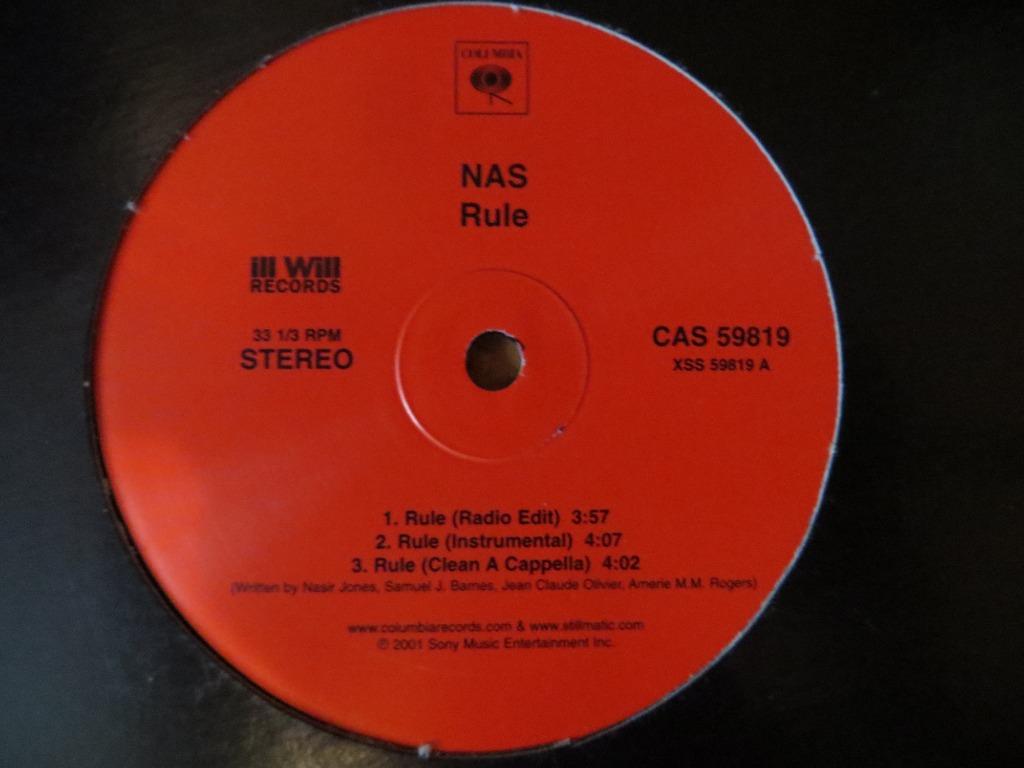 TEARS FOR FEARS vs Nas - Rule  12" Vinyl USA, Envoi, 2000 à nos jours, Utilisé, 12 pouces