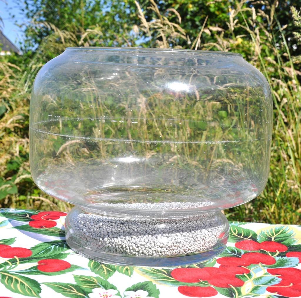 aquarium rond avec pied en verre, Animaux & Accessoires, Enlèvement ou Envoi, Utilisé, Aquarium vide