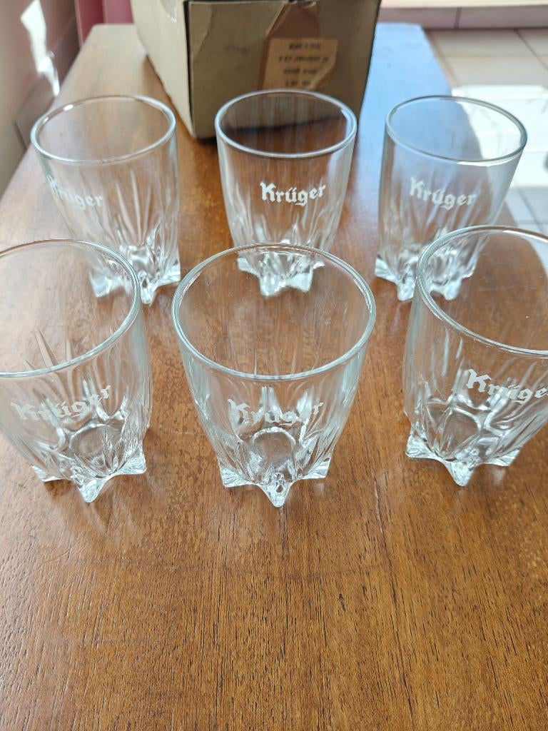 Krüger bierglazen, Verzamelen, Glas en Drinkglazen, Ophalen of Verzenden, Nieuw, Bierglas