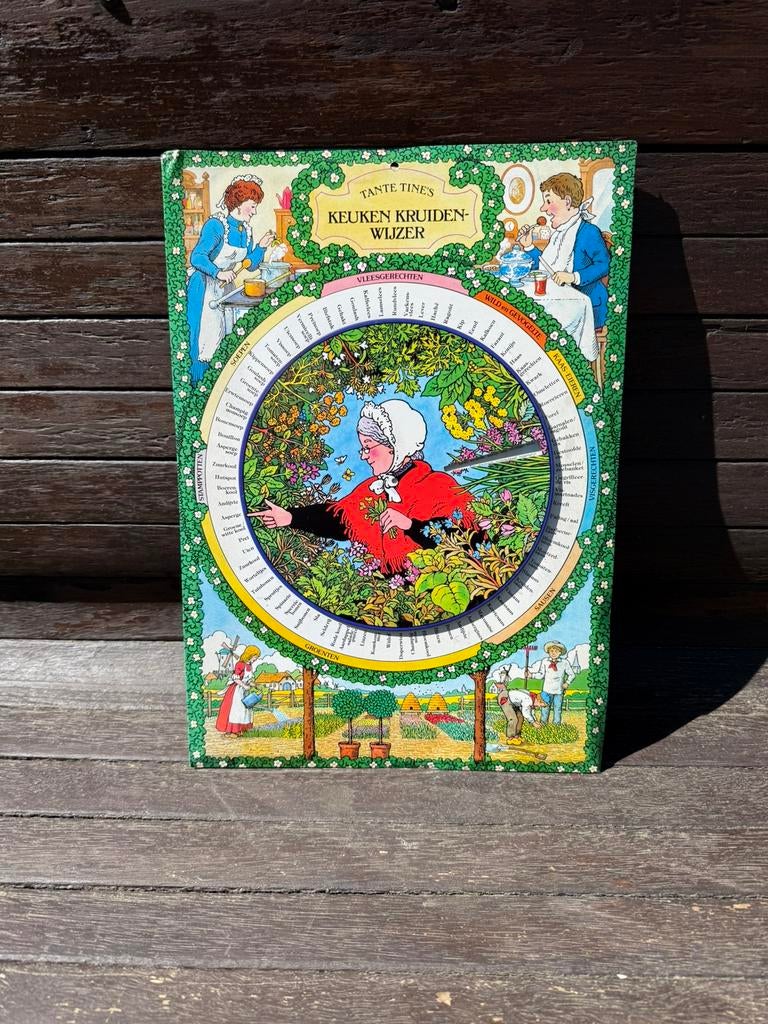 Tante Tine’s kruidenwijzer blik vintage, Antiek en Kunst, Ophalen of Verzenden