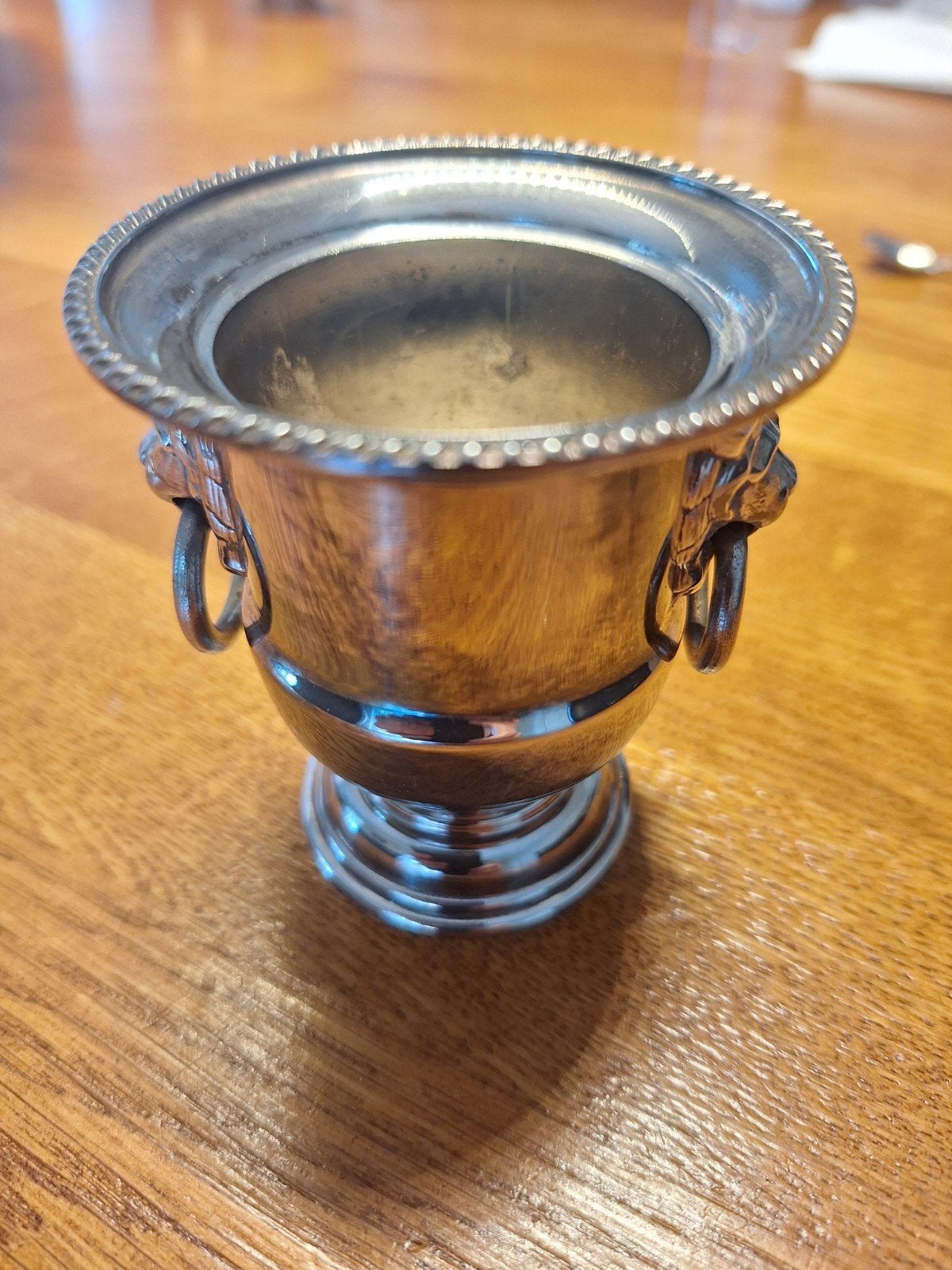 Verzilverd miniatuur wijnkoelertje, Ophalen, Zilver