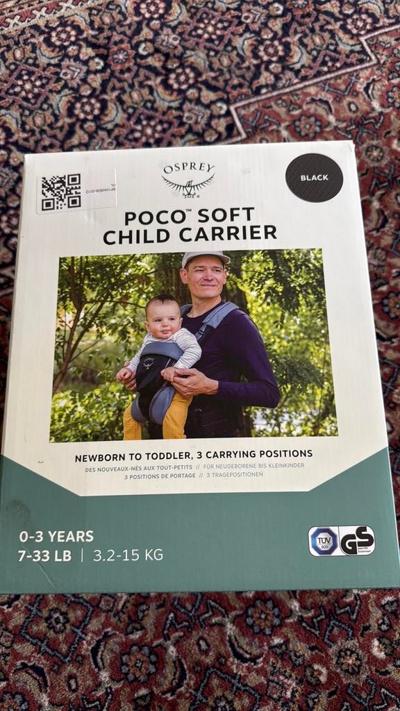 Osprey poco soft child carrier, Ophalen, Nieuw, Buik of Rug, Harnas