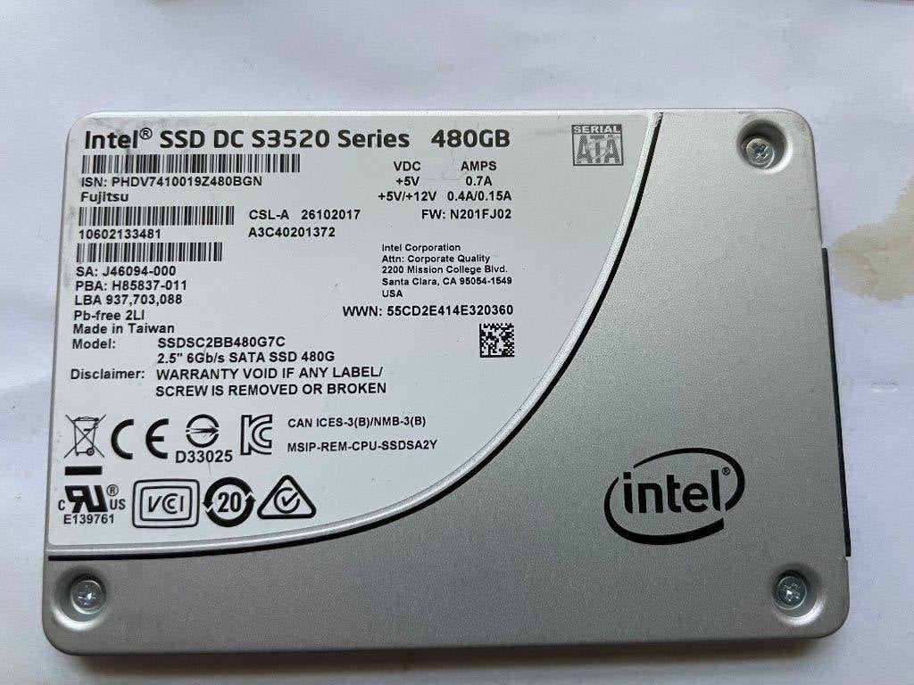 Intel SSD DC S3520 Series 480Gb - SATA, Intern, 480GB, Ophalen of Verzenden, Desktop