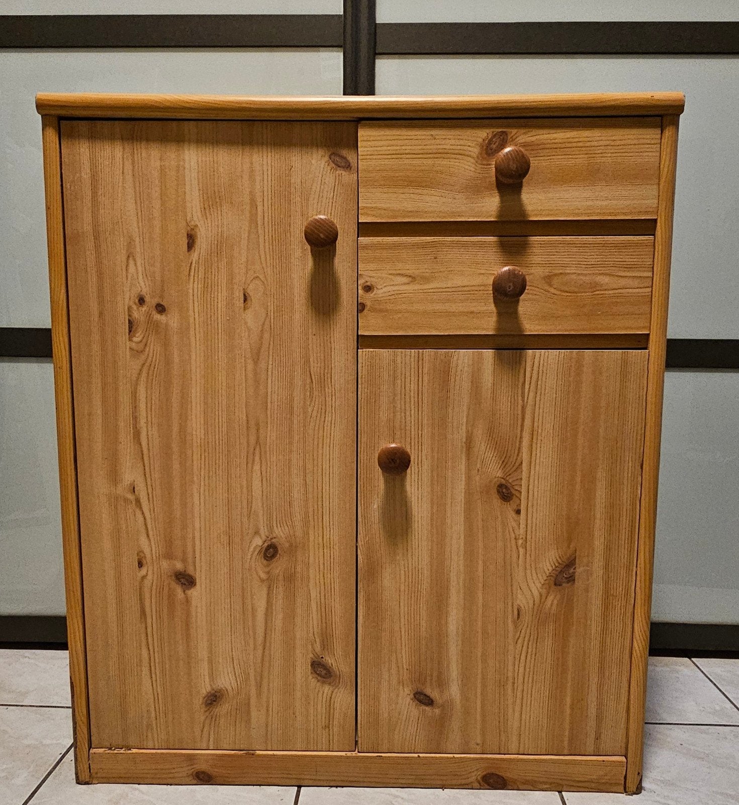Massief grenen laag Buffet/commode, Gebruikt, Minder dan 100 cm, Grenenhout, 25 tot 50 cm