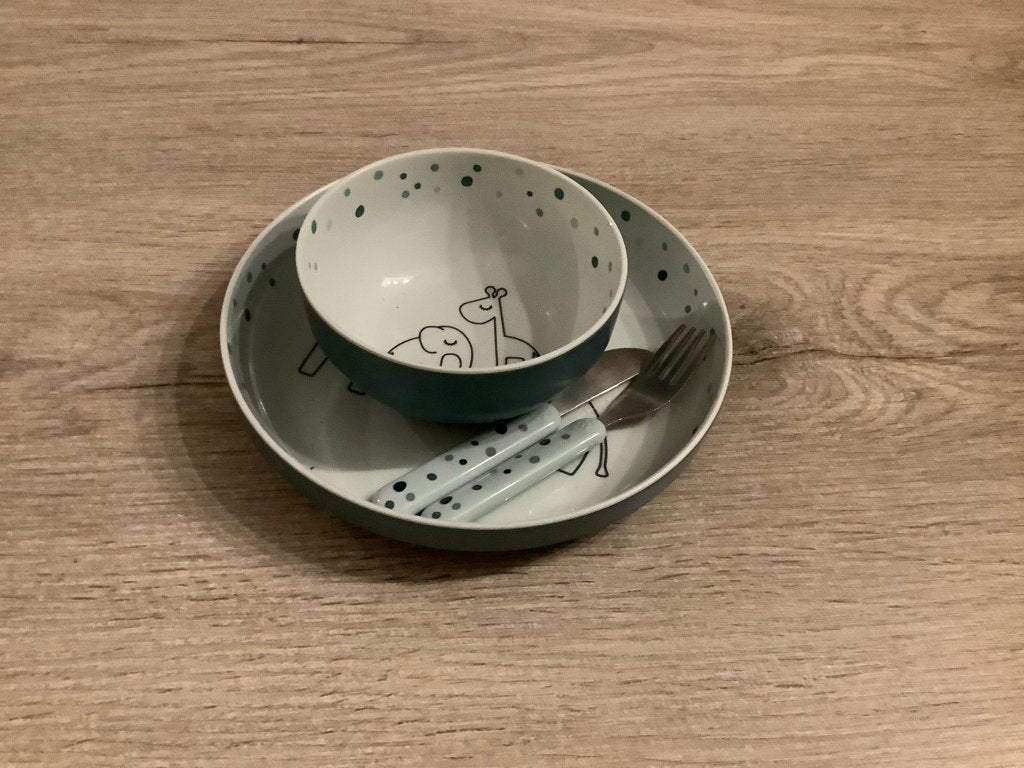 Ensemble de salle à manger en plastique pour bébé Baby..., Enlèvement ou Envoi, Comme neuf, Autres types, Autres marques