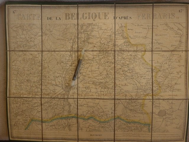 Maastricht ; Geografische kaart naar FERRARIS - 1831, Ophalen of Verzenden, Gebruikt