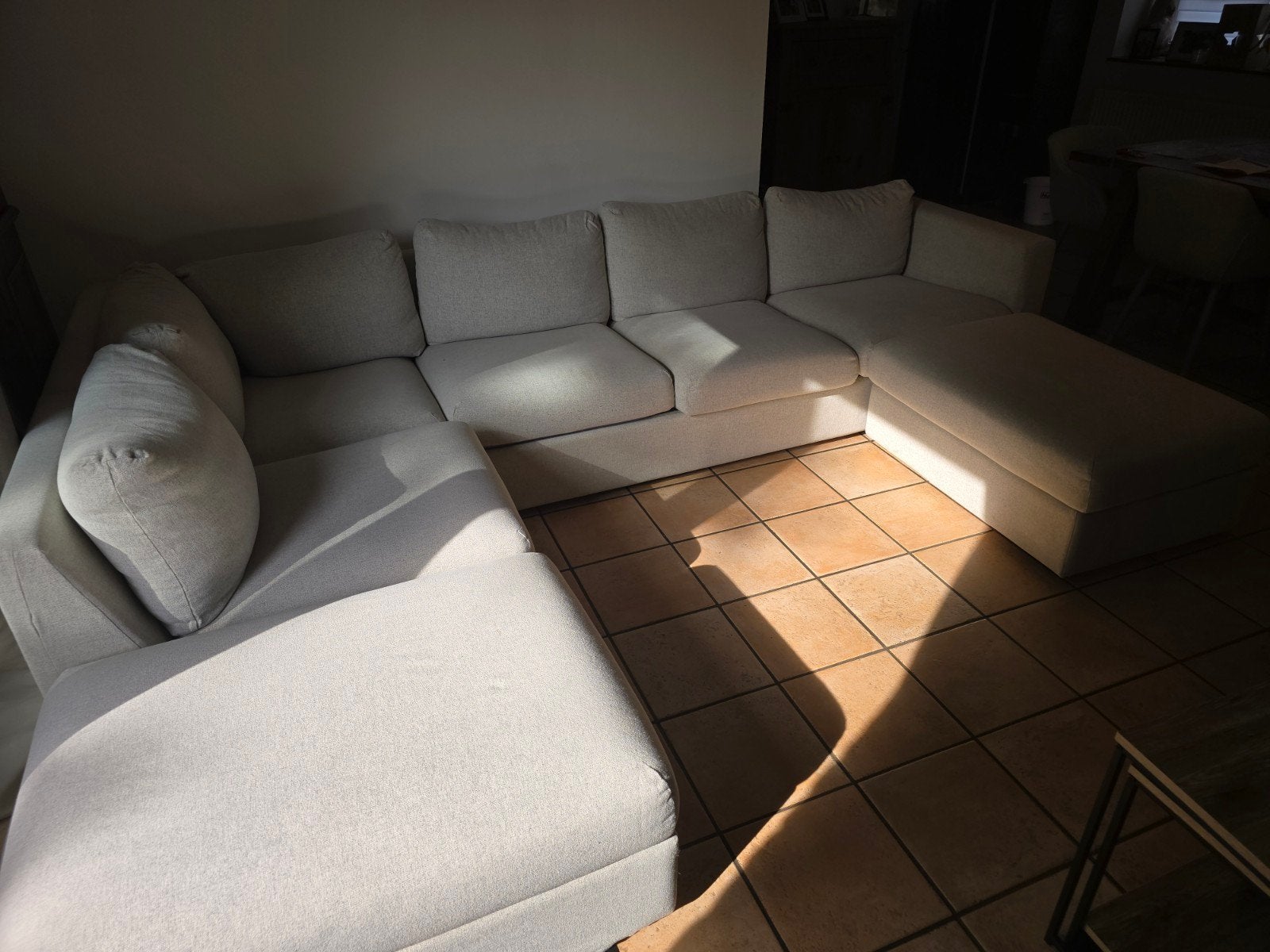 Divan en coin tissu 6 personnes, Ophalen
