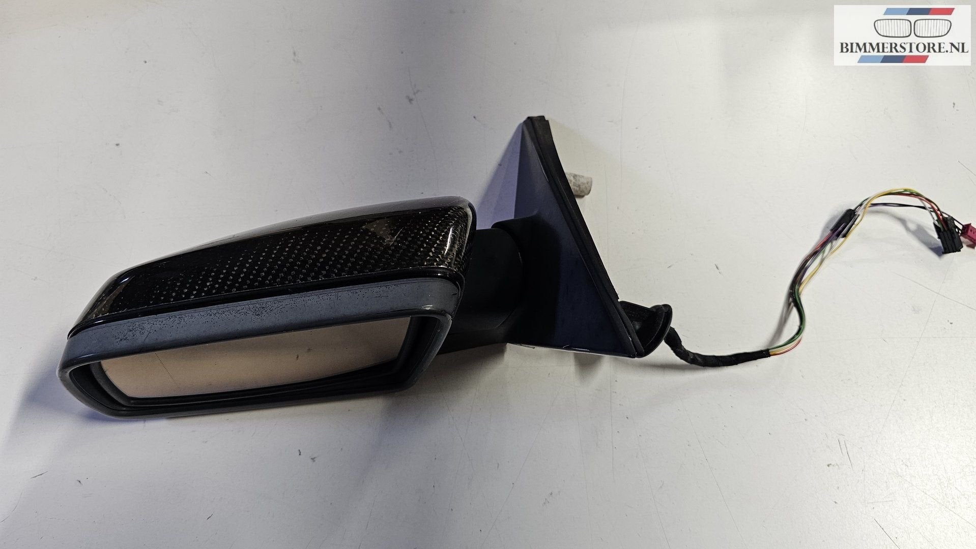 Spiegel set met carbon look spiegelkappen BMW 5 serie E60 E6, Gebruikt, -, Ophalen of Verzenden, -
