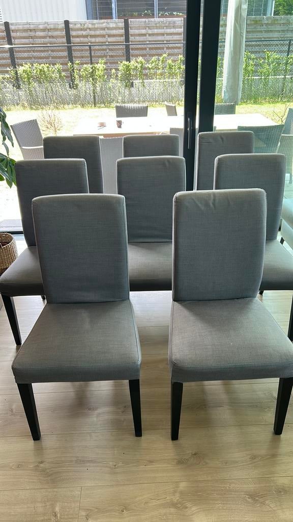 Eetkamerstoelen, grijs, Huis en Inrichting, Stoelen, Ophalen, Gebruikt, Vijf, Zes of meer stoelen, Stof