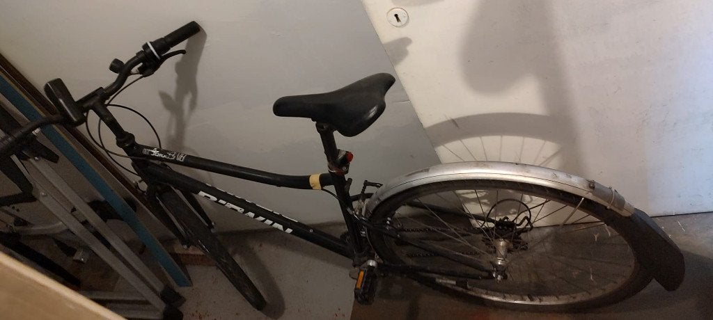 Functionele B'Twin VTC-fiets — Aanpassing van de remmen, Gebruikt, Velgrem, Versnellingen, Minder dan 49 cm