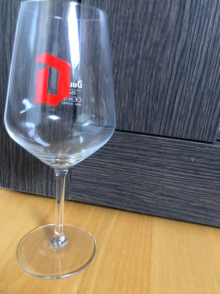 Duvel glas wijnglas rode D, Ophalen of Verzenden, Nieuw, Bierglas
