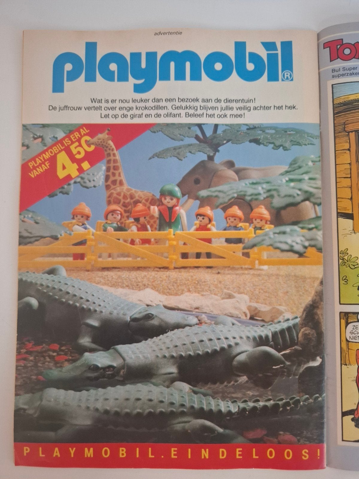 Annonce publicitaire vintage du zoo Playmobil, Enlèvement ou Envoi, Kit complet, Utilisé, Autres types