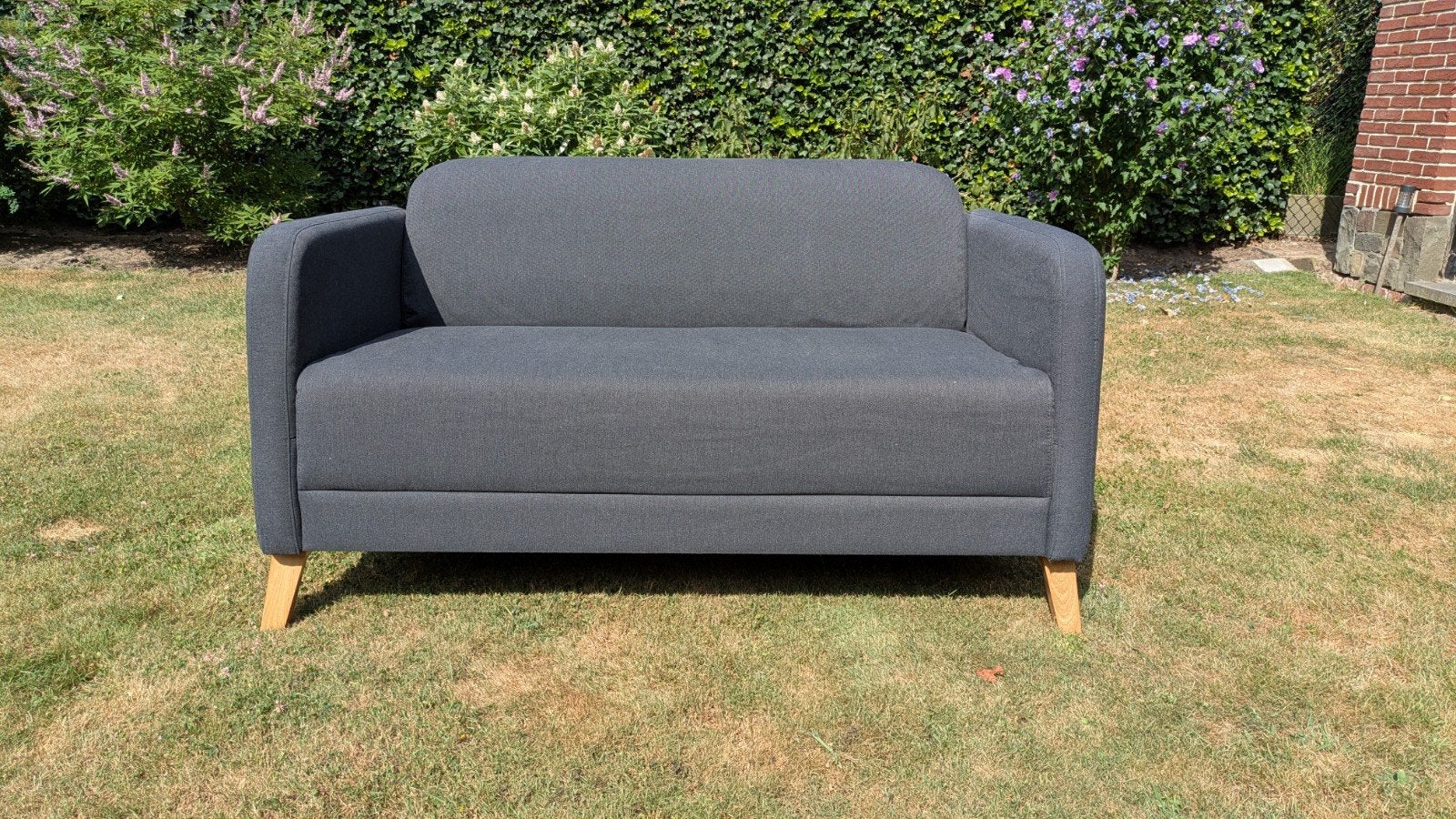 Canapé 2 places IKEA LINANÄS, gris — 1 an, comme neuf, 75 à 100 cm, Moins de 150 cm, Modern klassiek, Banc droit