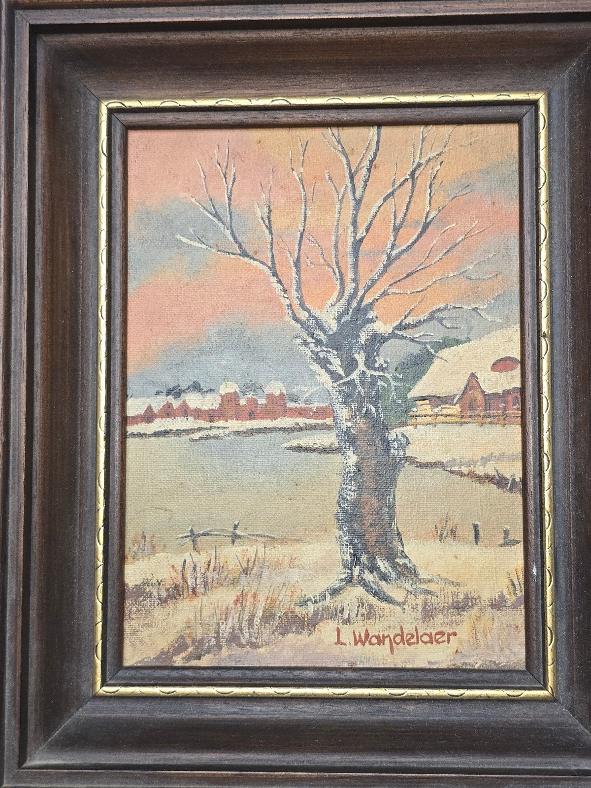 shilderijtje, Acrylverf, Doek, Ophalen of Verzenden, Landschap