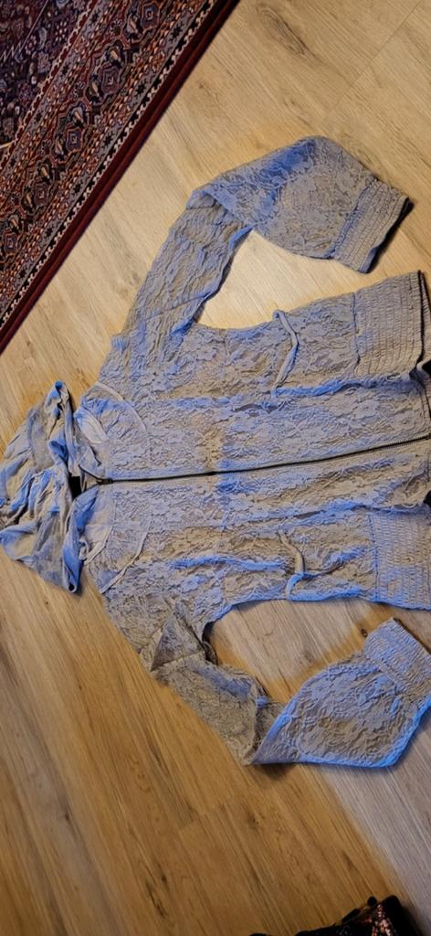 Vest chine in kant, Ophalen of Verzenden, Maat 36 (S), Grijs, Chine