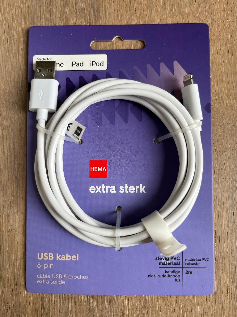 Nouveau câble iPhone extra résistant 2m, Télécoms, Téléphonie mobile | Chargeurs pour téléphone, Enlèvement, Neuf, Apple iPhone