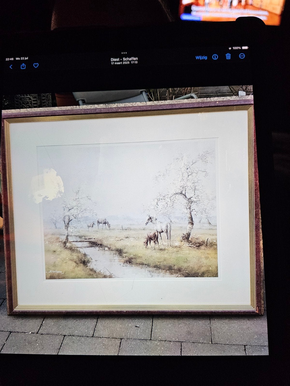 Aquarel van buikema, Antiquités & Art, Art | Peinture | Moderne, Enlèvement, Aquarelle