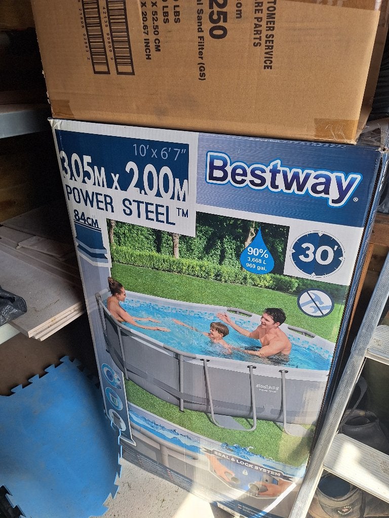 Zwembad, Jardin & Terrasse, Piscines, 200 à 400 cm, Enlèvement, Utilisé, 80 à 120 cm