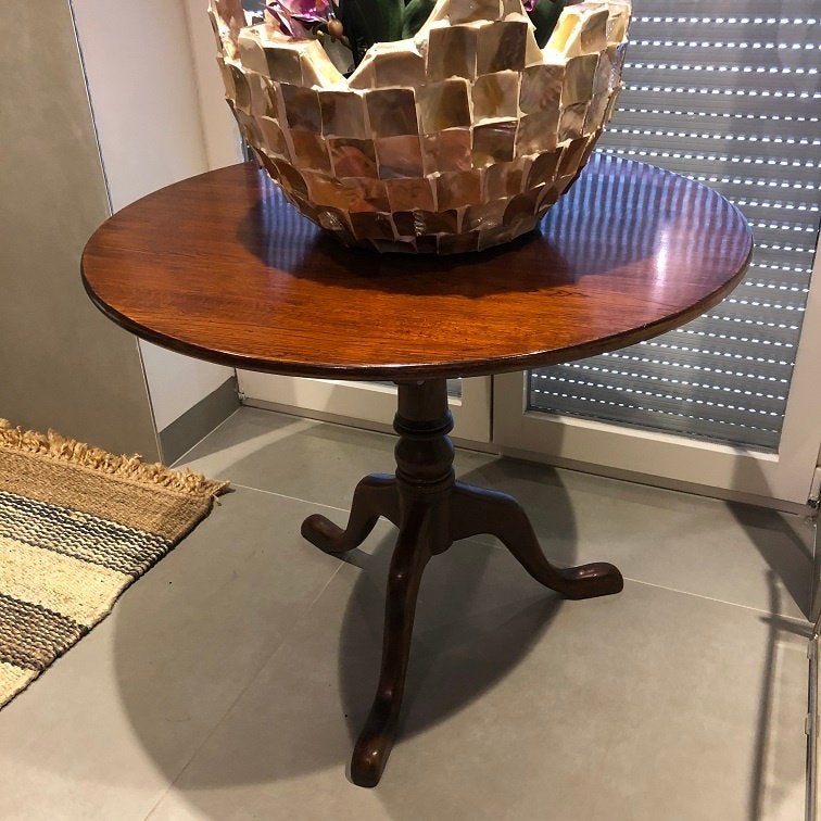 BIJZETTAFEL - LAMPTAFEL EICHHOLTZ TILTTOP ROND -40% korting, Campagnard, Comme neuf, Enlèvement, Bois