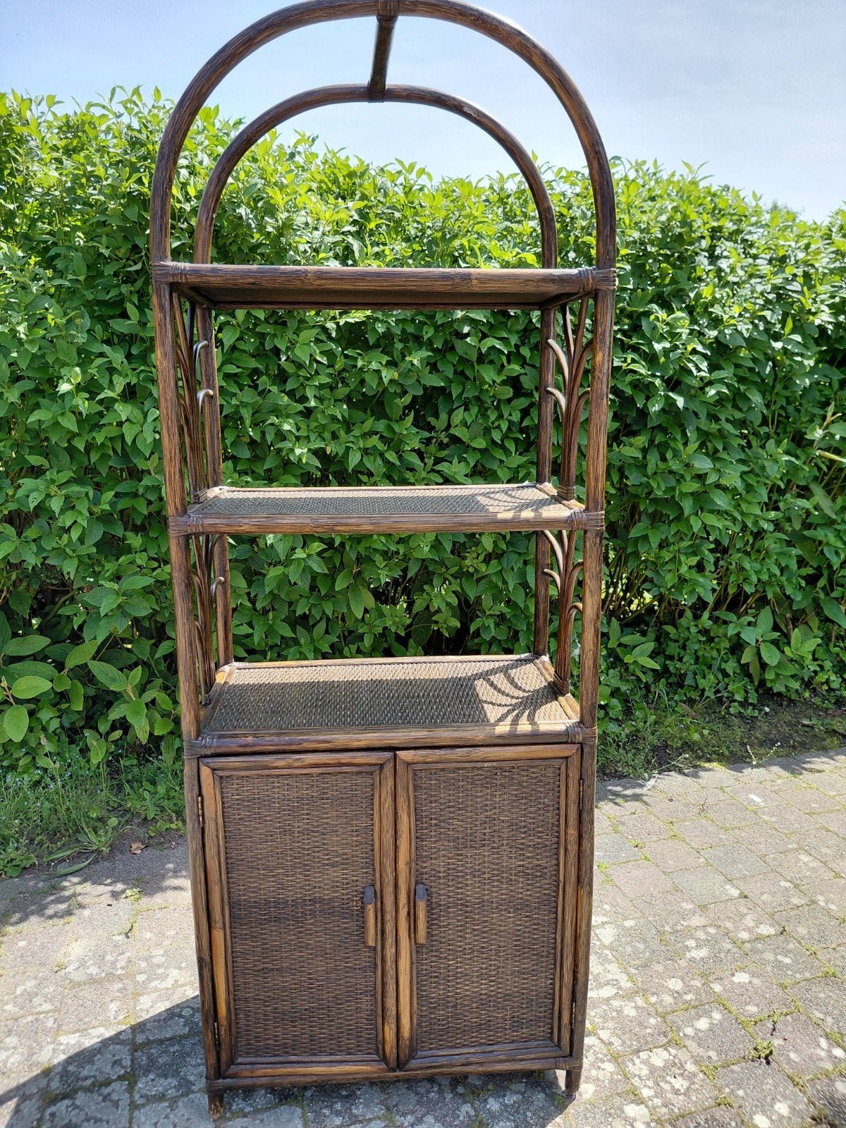 vintage bamboe rek kast boho style, Ophalen