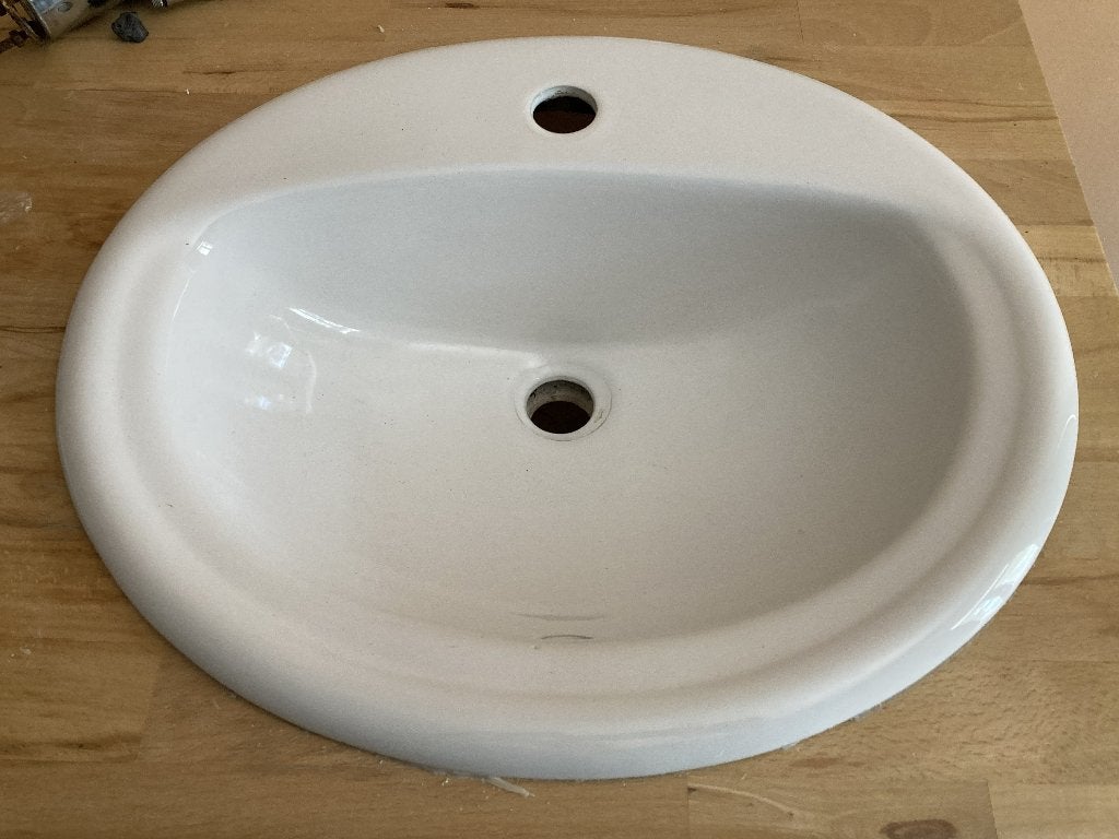 inbouw wastafel / lavabo 2 stuks, Doe-het-zelf en Bouw, Ophalen, Gebruikt, Wastafel
