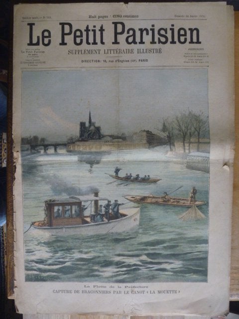 Le Petit Parisien. 10 stuks. 1904 - 1912. Lithografie. Krant, Ophalen of Verzenden, Voor 1920, Krant